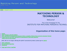 Tablet Screenshot of matchingpersonandtechnology.com